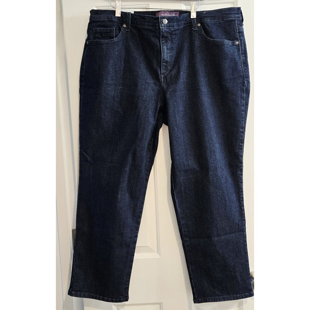 NWT  New Gloria Vanderbilt Amanda  Blue Jeans Tapered Leg High Rise 20W X 28